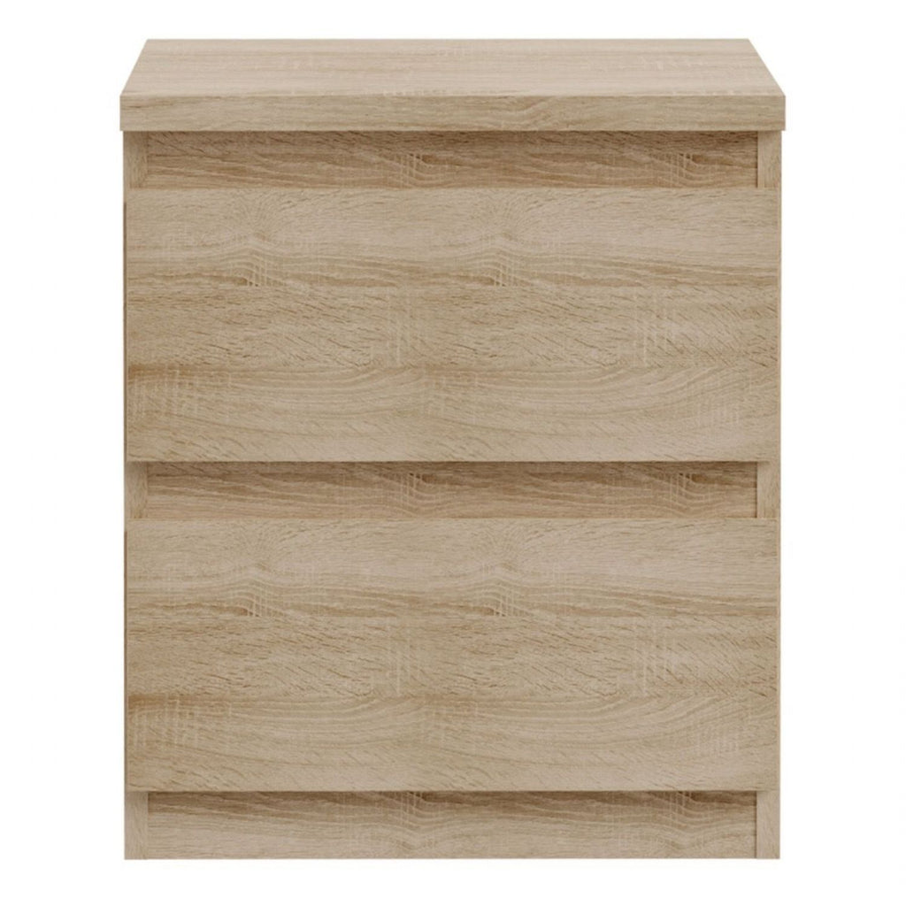 Edmore 2 Drawer Bedside Table in Sonoma Oak