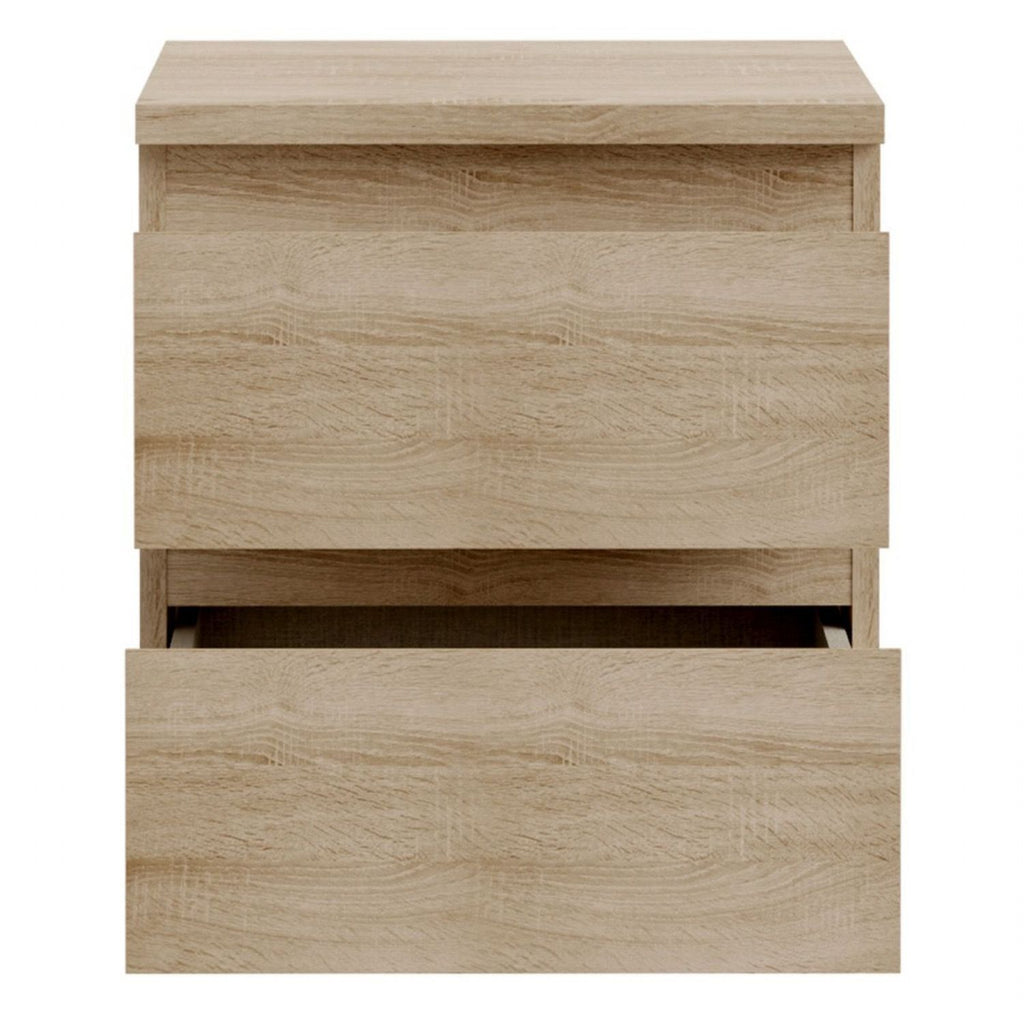 Edmore 2 Drawer Bedside Table in Sonoma Oak