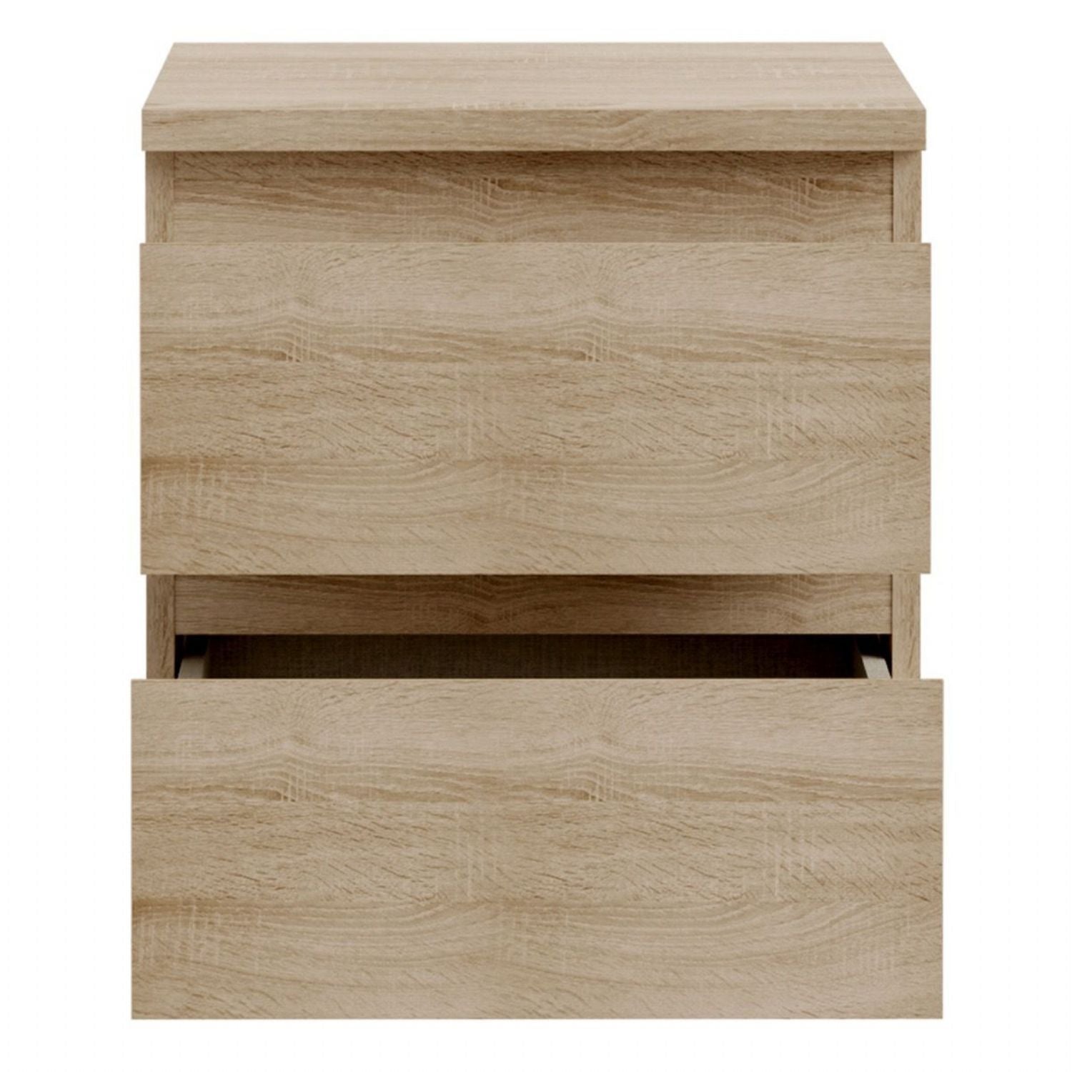 Edmore 2 Drawer Bedside Table in Sonoma Oak