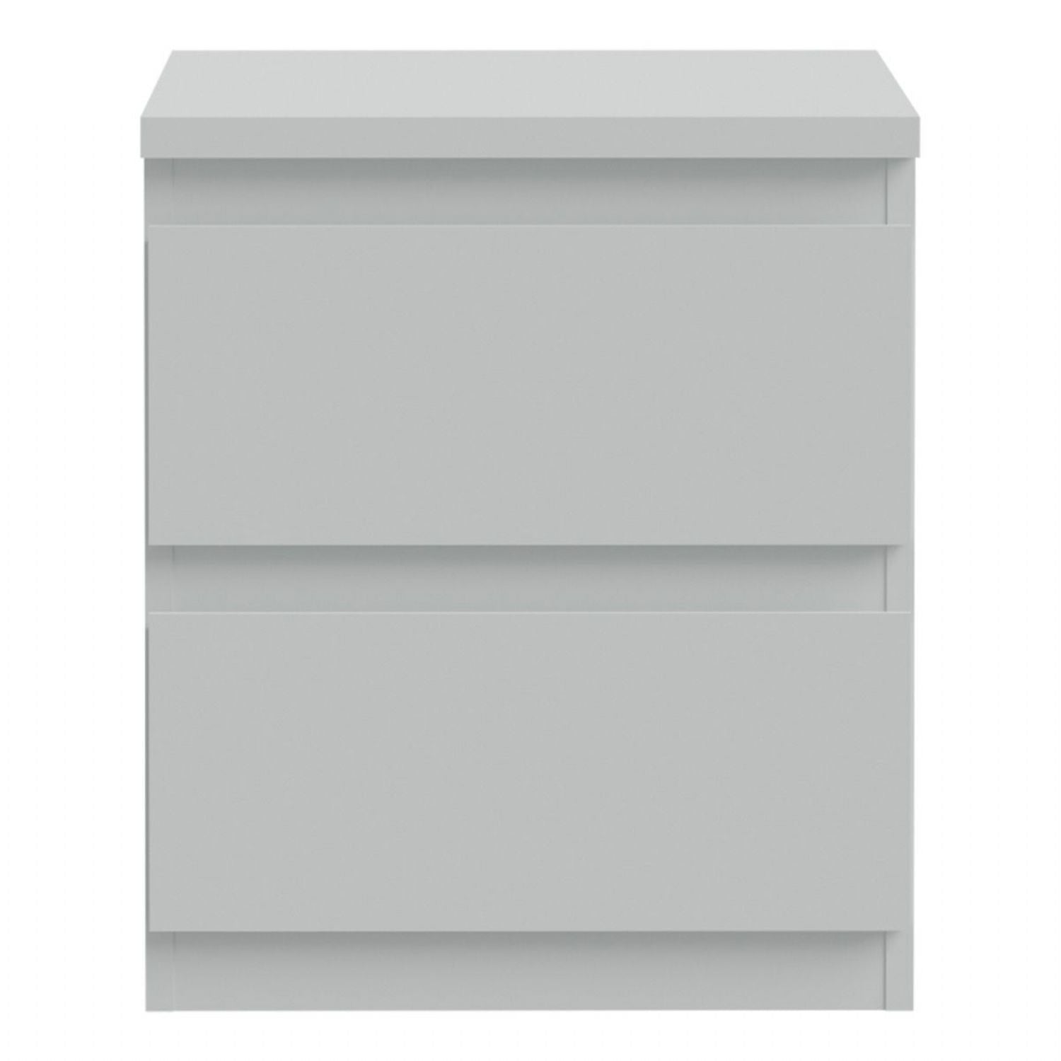 Edmore 2 Drawer Bedside Table in Light Grey