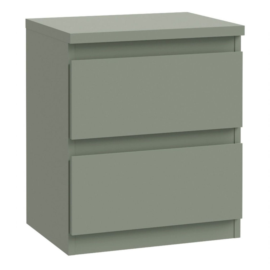 Edmore 2 Drawer Bedside Table in Sage Green