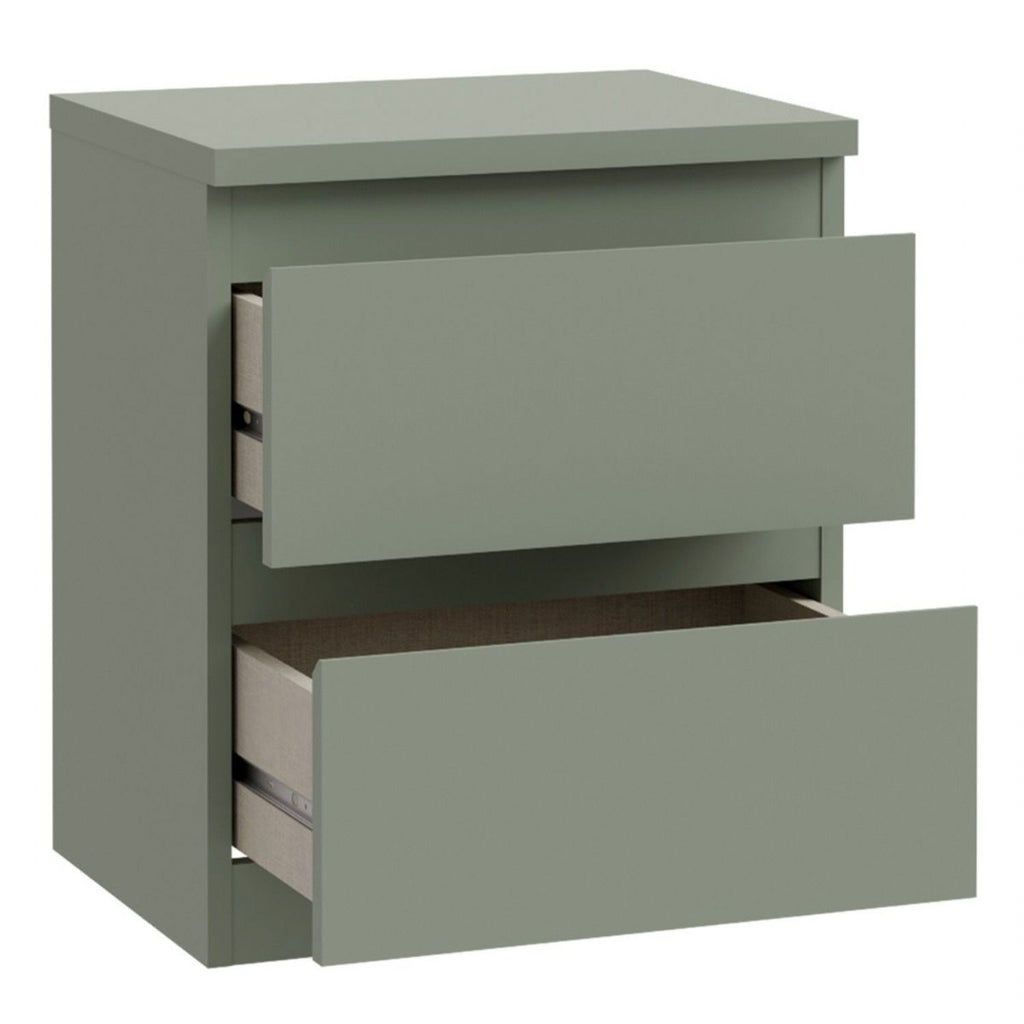 Edmore 2 Drawer Bedside Table in Sage Green