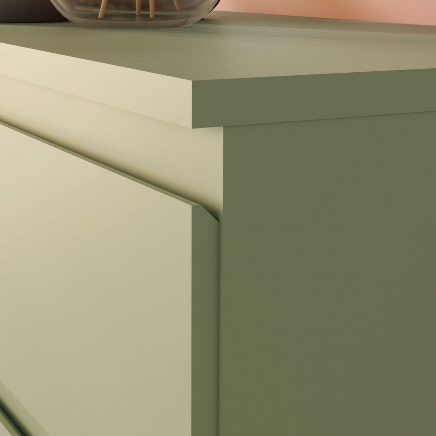 Edmore 2 Drawer Bedside Table in Sage Green