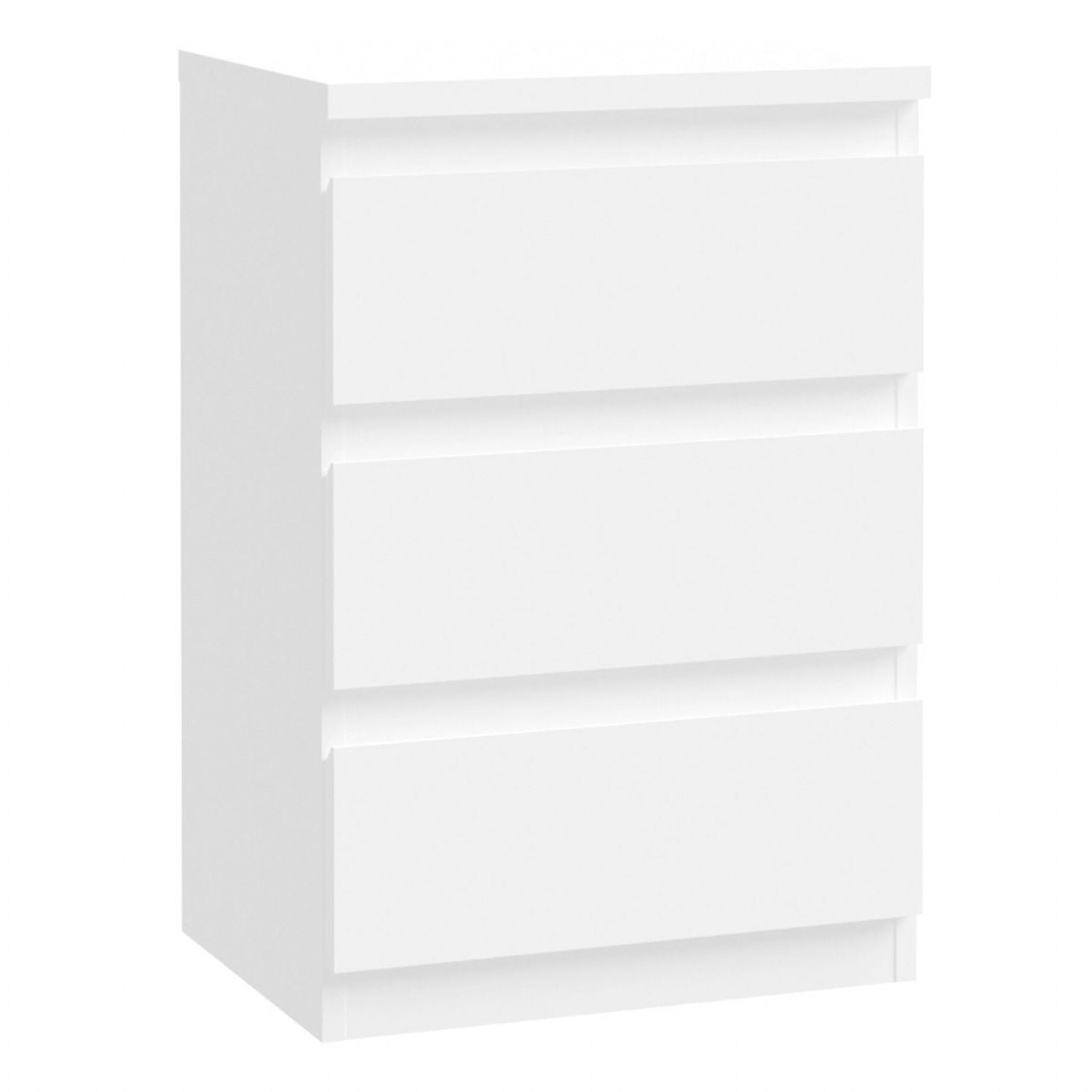 Edmore 3 Drawer Bedside Chest in White