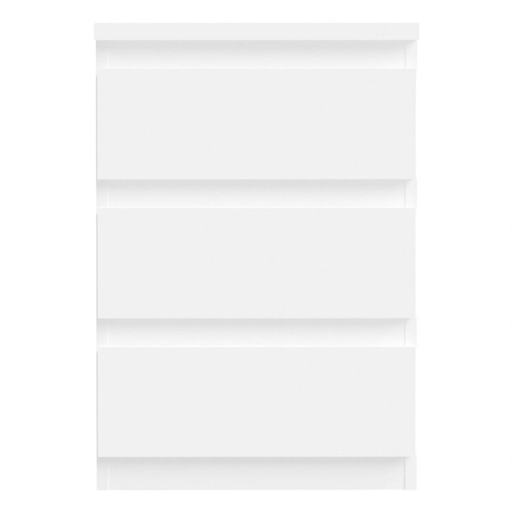 Edmore 3 Drawer Bedside Chest in White