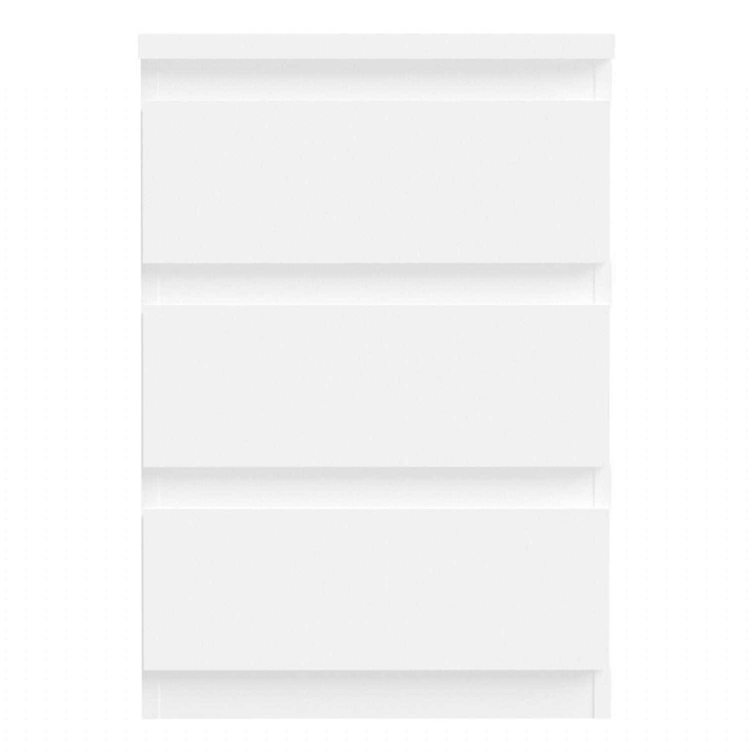 Edmore 3 Drawer Bedside Chest in White