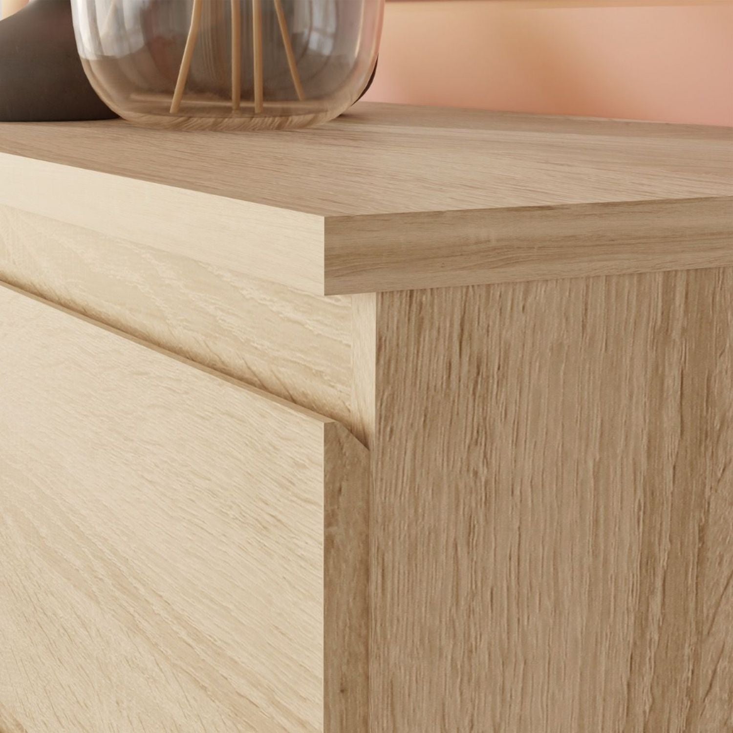 Edmore 3 Drawer Bedside Chest in Sonoma Oak