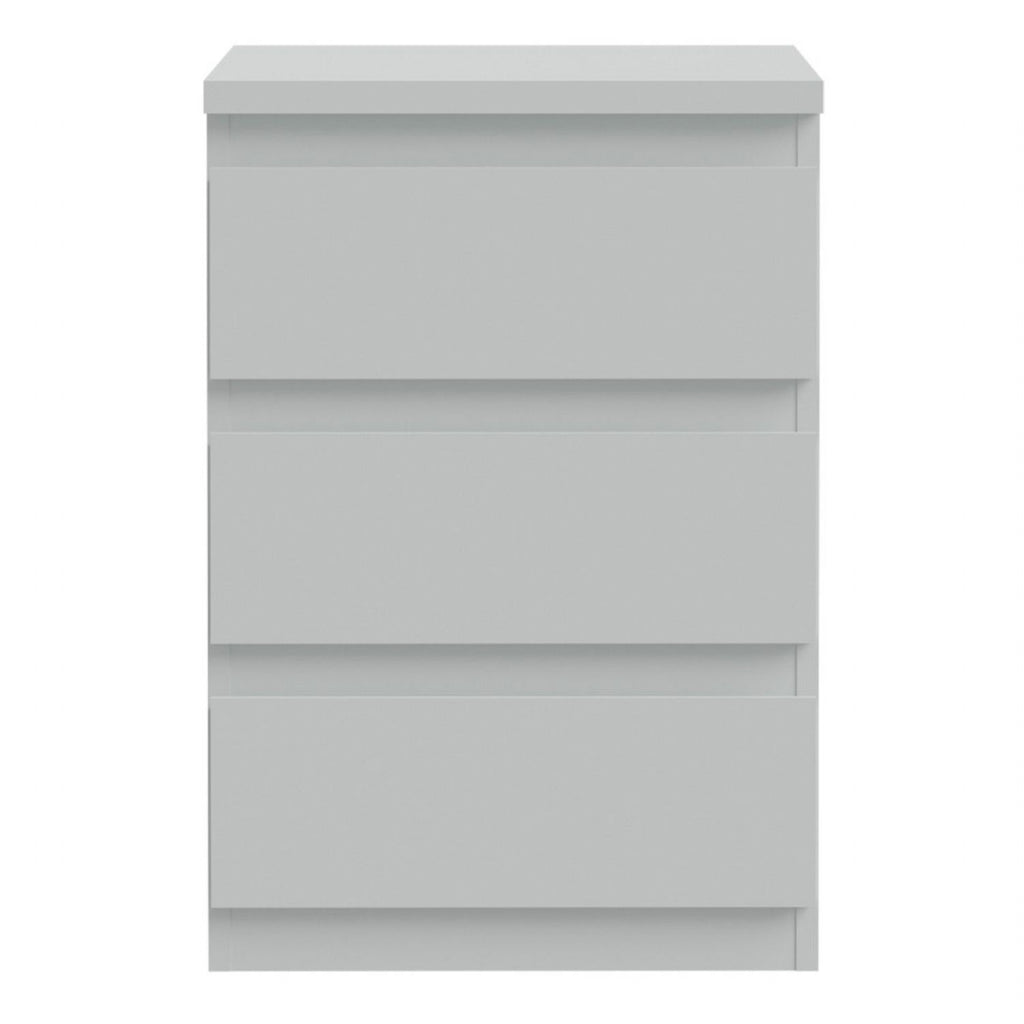 Edmore 3 Drawer Bedside Chest in Light Grey