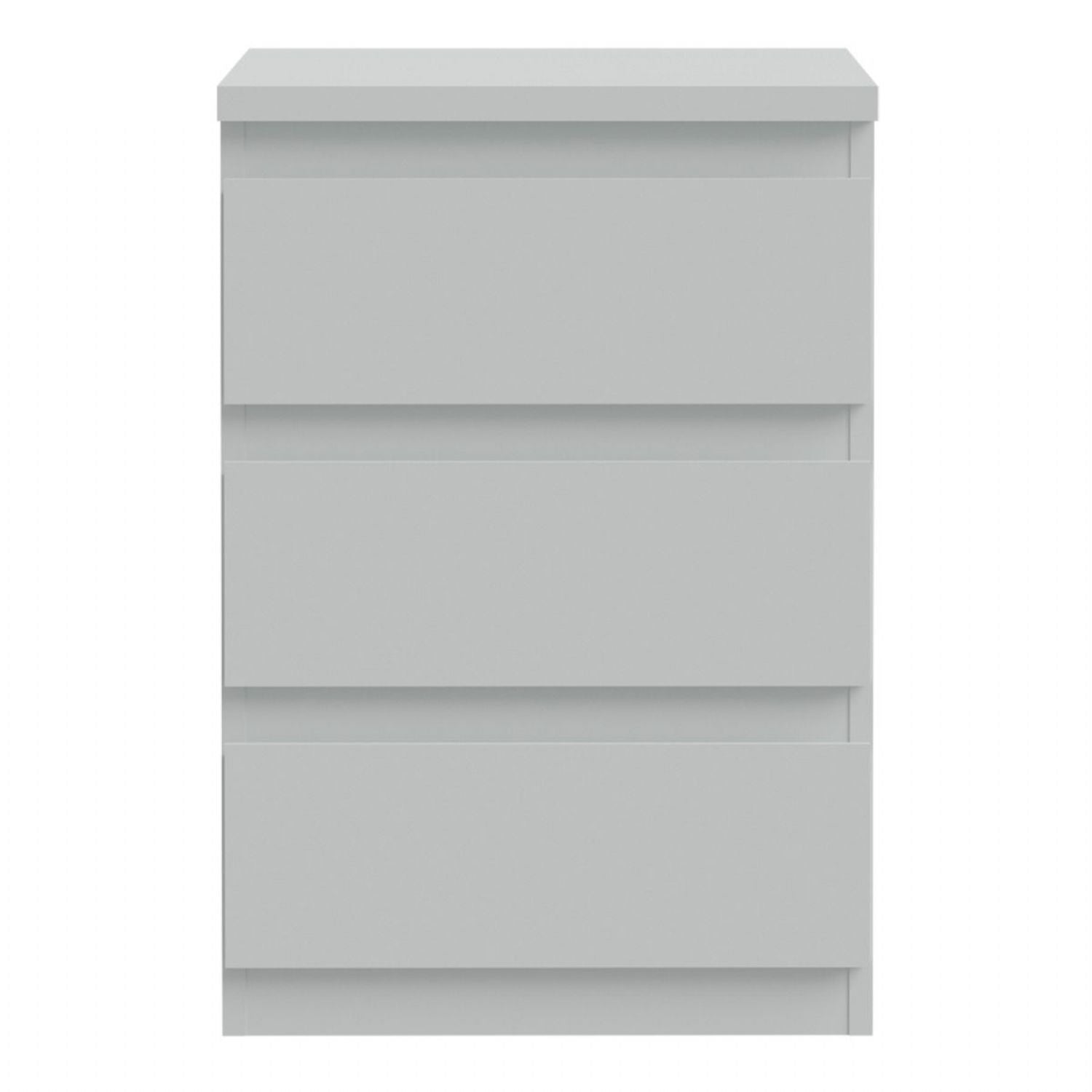 Edmore 3 Drawer Bedside Chest in Light Grey