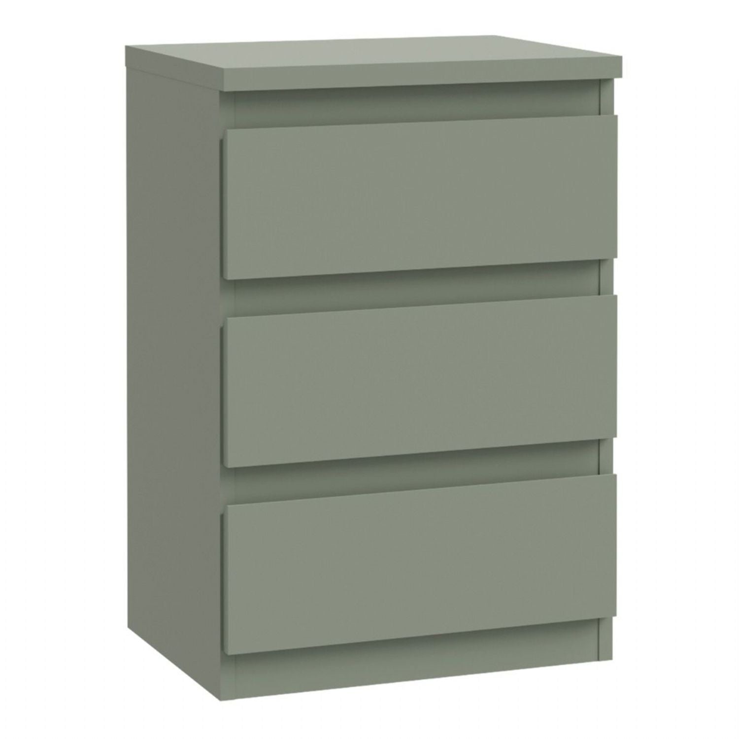 Edmore 3 Drawer Bedside Chest in Sage Green