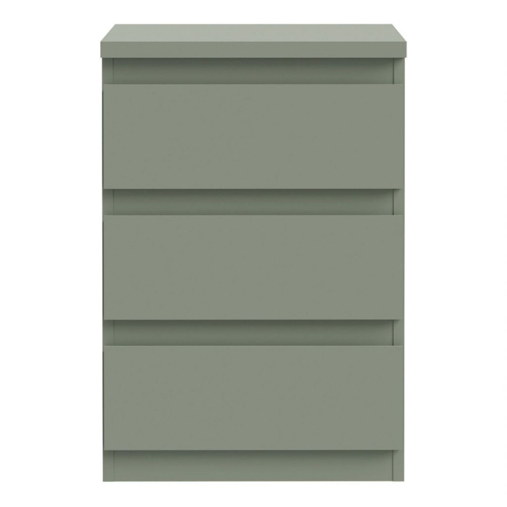 Edmore 3 Drawer Bedside Chest in Sage Green