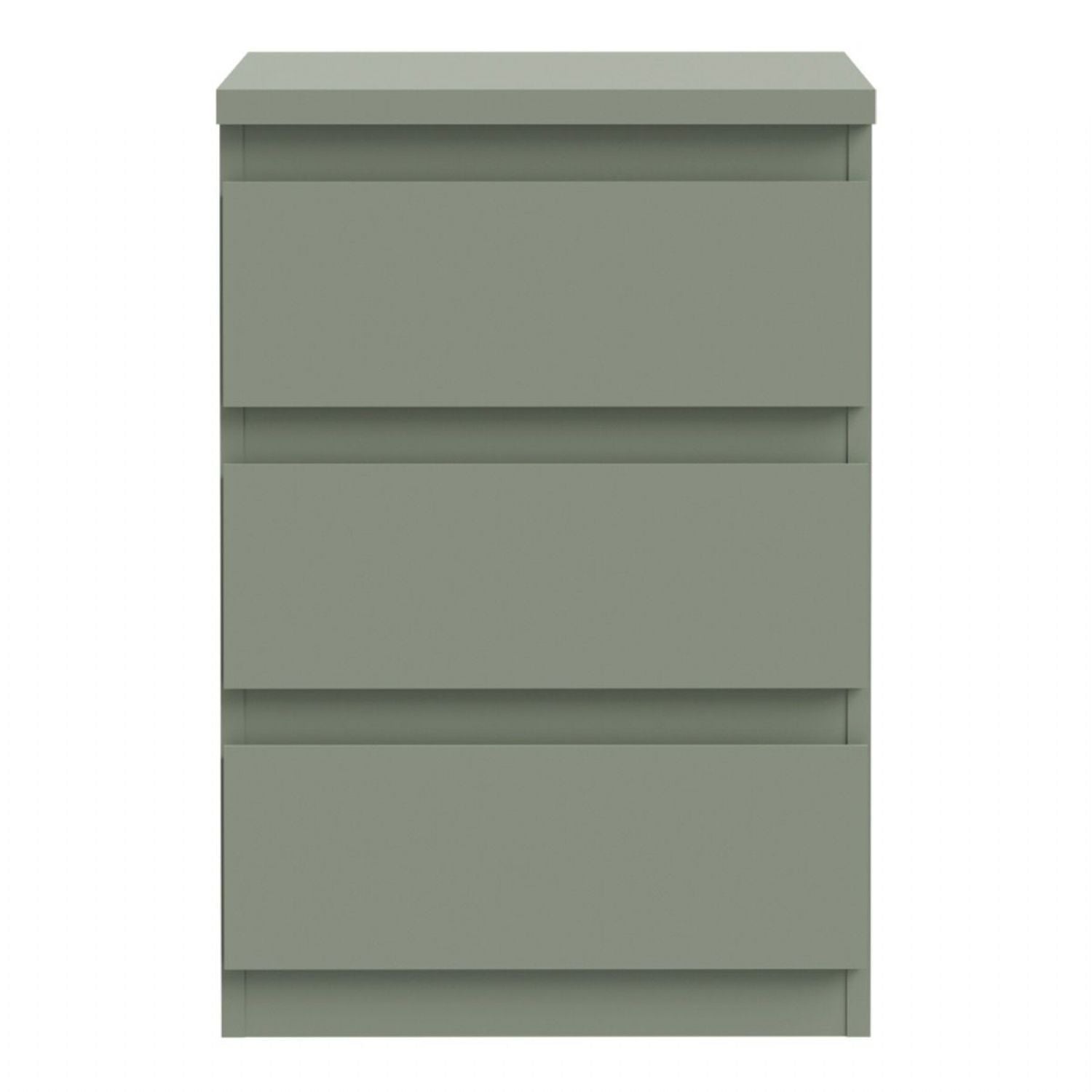 Edmore 3 Drawer Bedside Chest in Sage Green