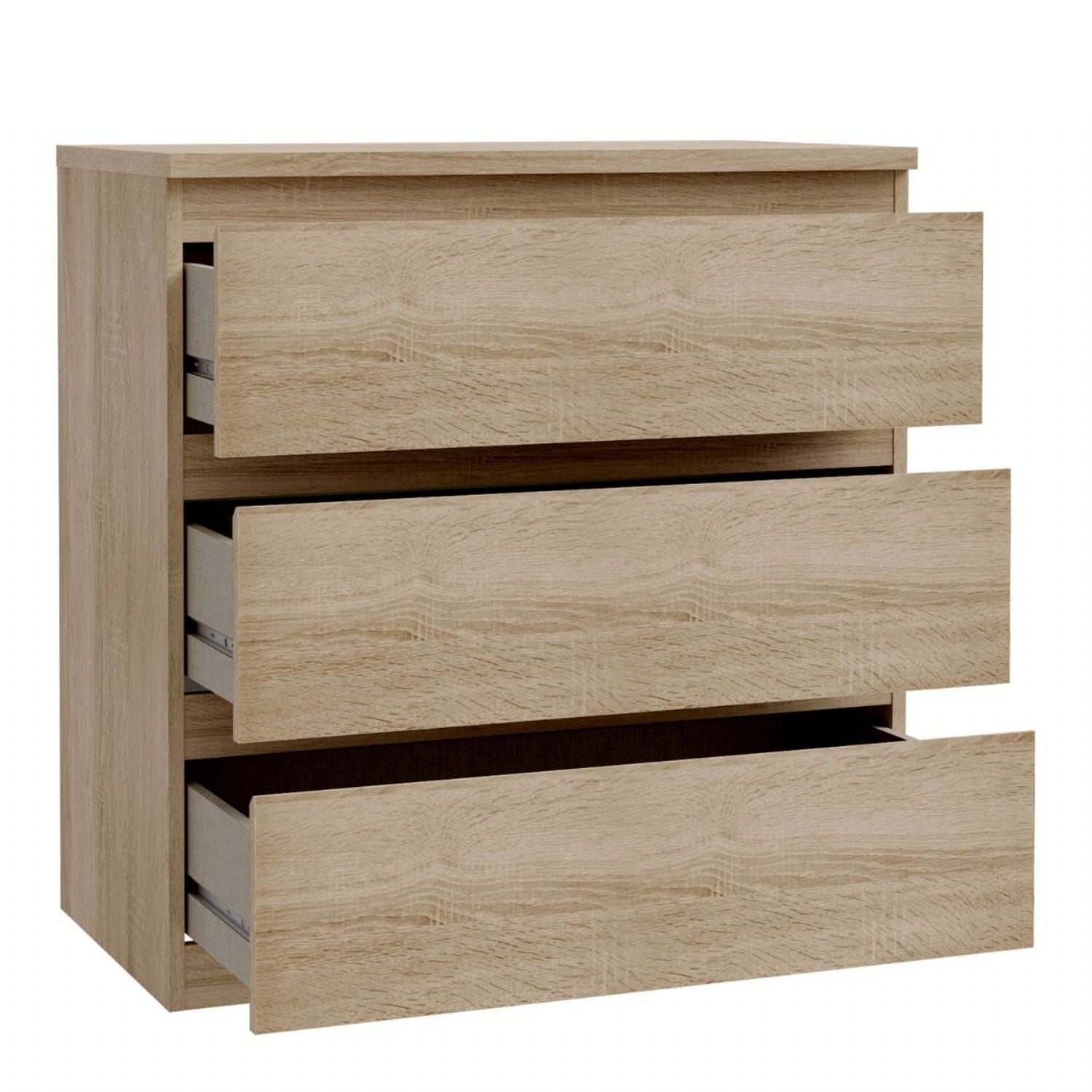 Edmore 3 Drawer Chest in Sonoma Oak