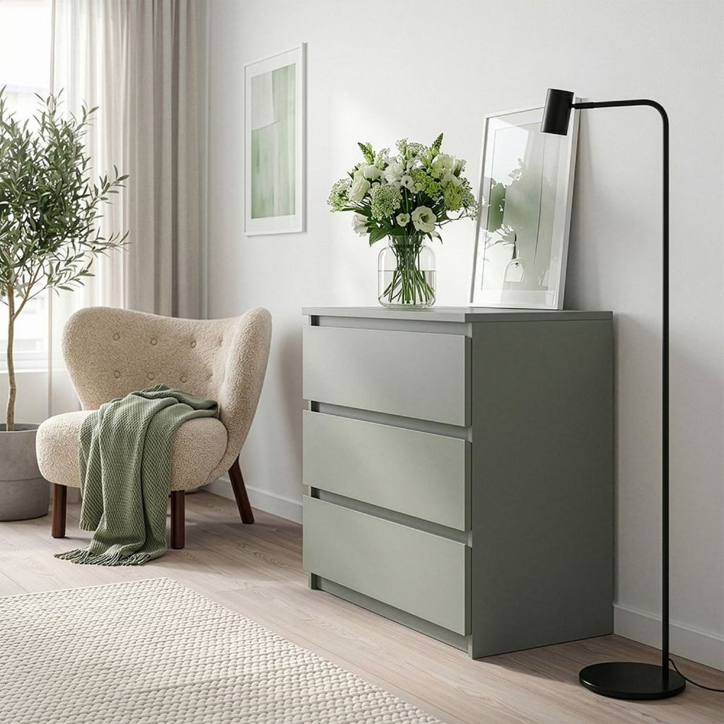 Edmore 3 Drawer Chest in Sage Green