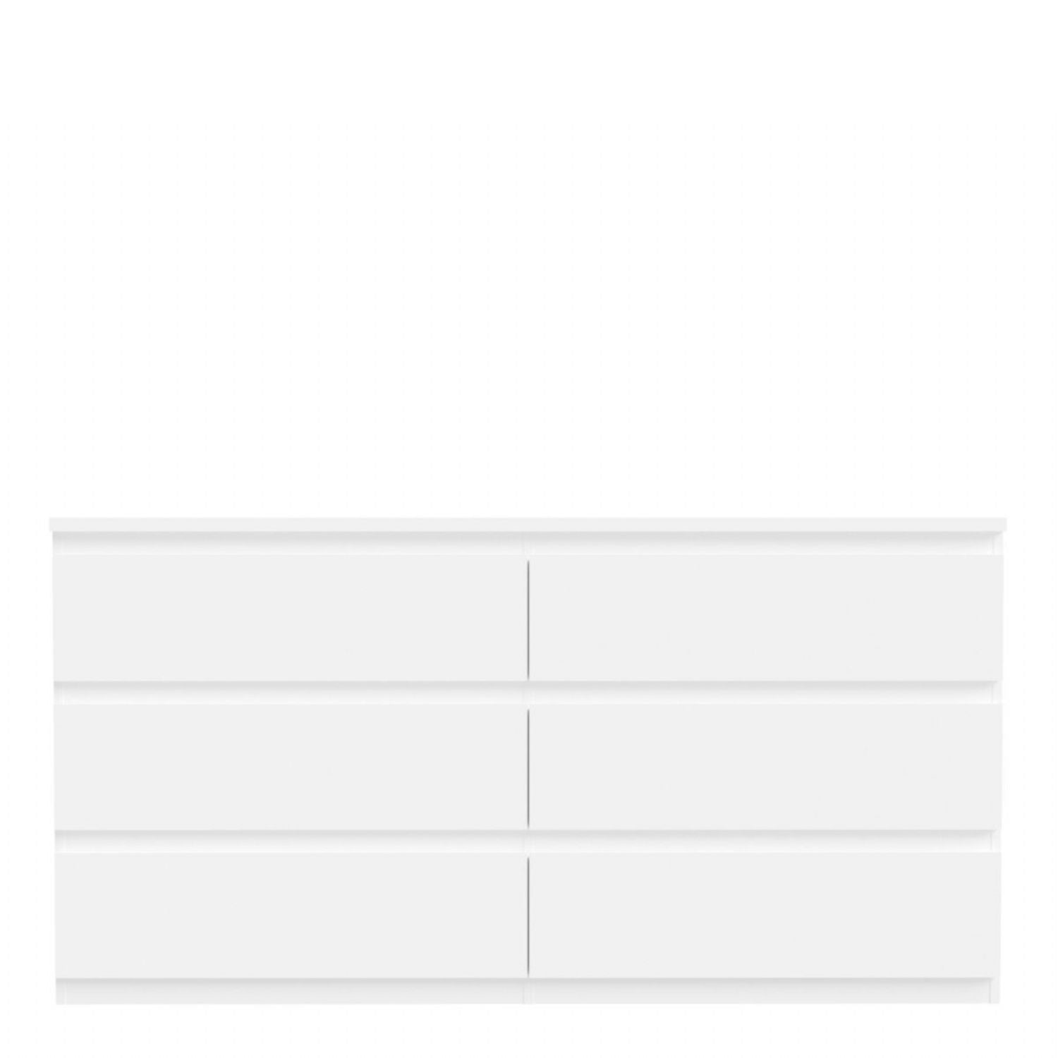 Edmore 6 Drawer Wide Chest in White