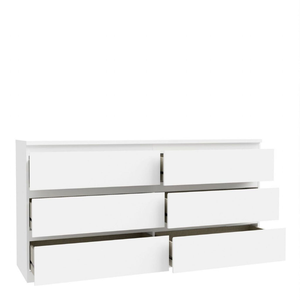 Edmore 6 Drawer Wide Chest in White