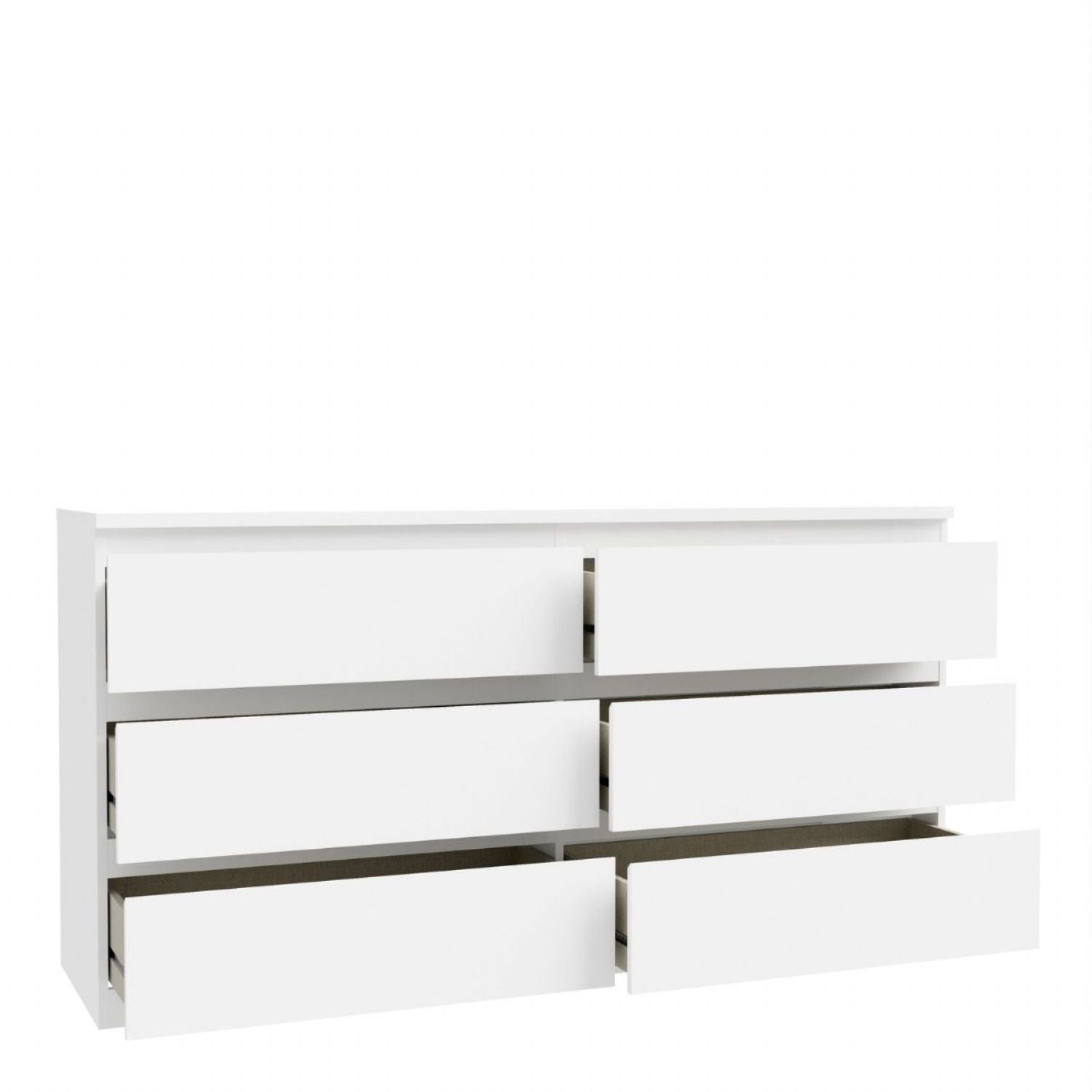 Edmore 6 Drawer Wide Chest in White
