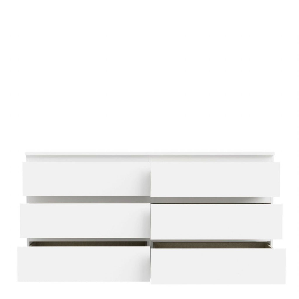 Edmore 6 Drawer Wide Chest in White