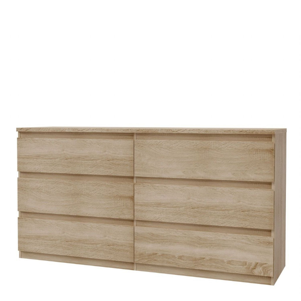 Edmore 6 Drawer Wide Chest in Sonoma Oak