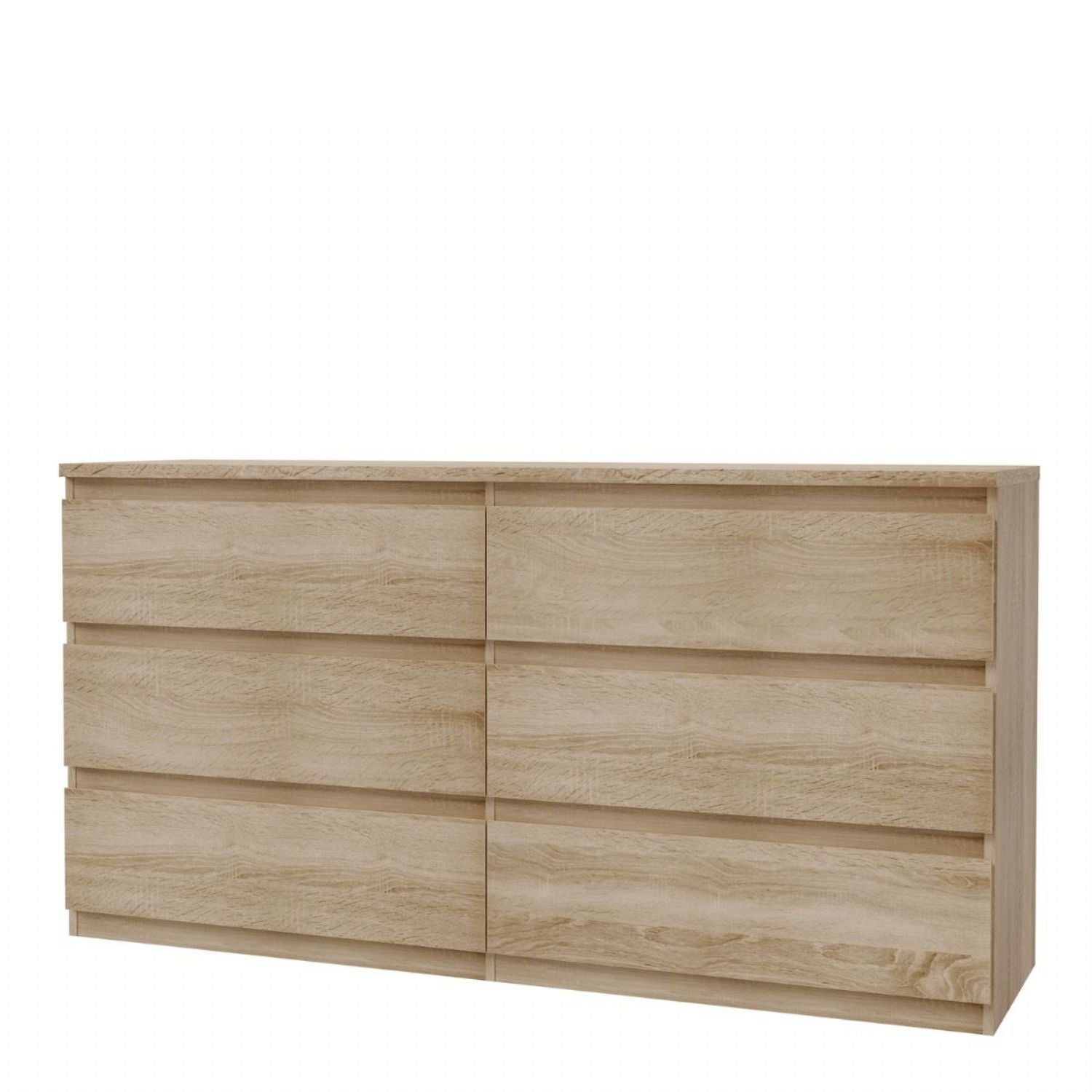 Edmore 6 Drawer Wide Chest in Sonoma Oak