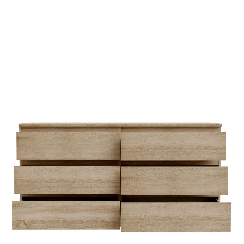 Edmore 6 Drawer Wide Chest in Sonoma Oak