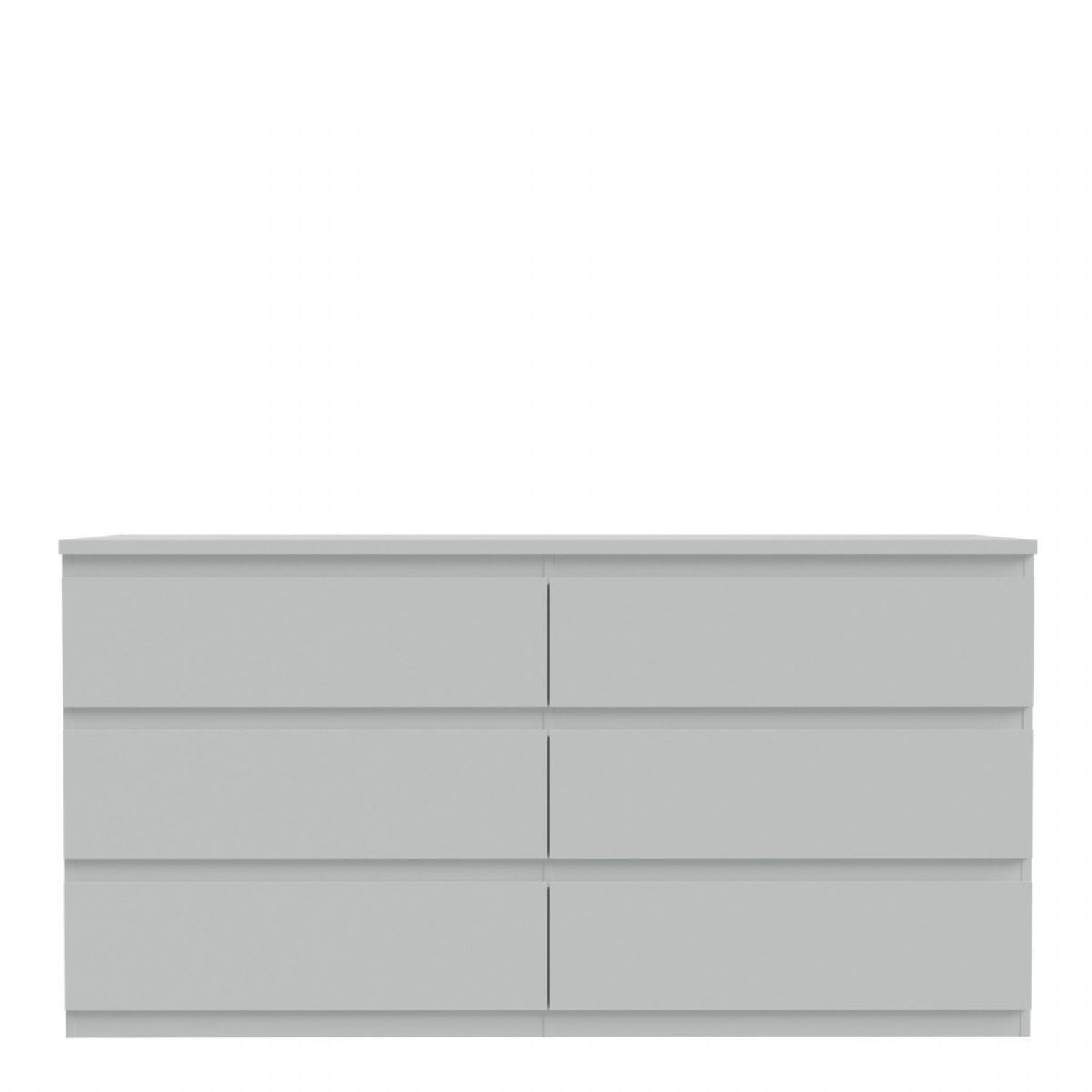 Edmore 6 Drawer Wide Chest in Light Grey