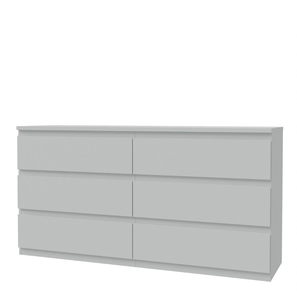 Edmore 6 Drawer Wide Chest in Light Grey