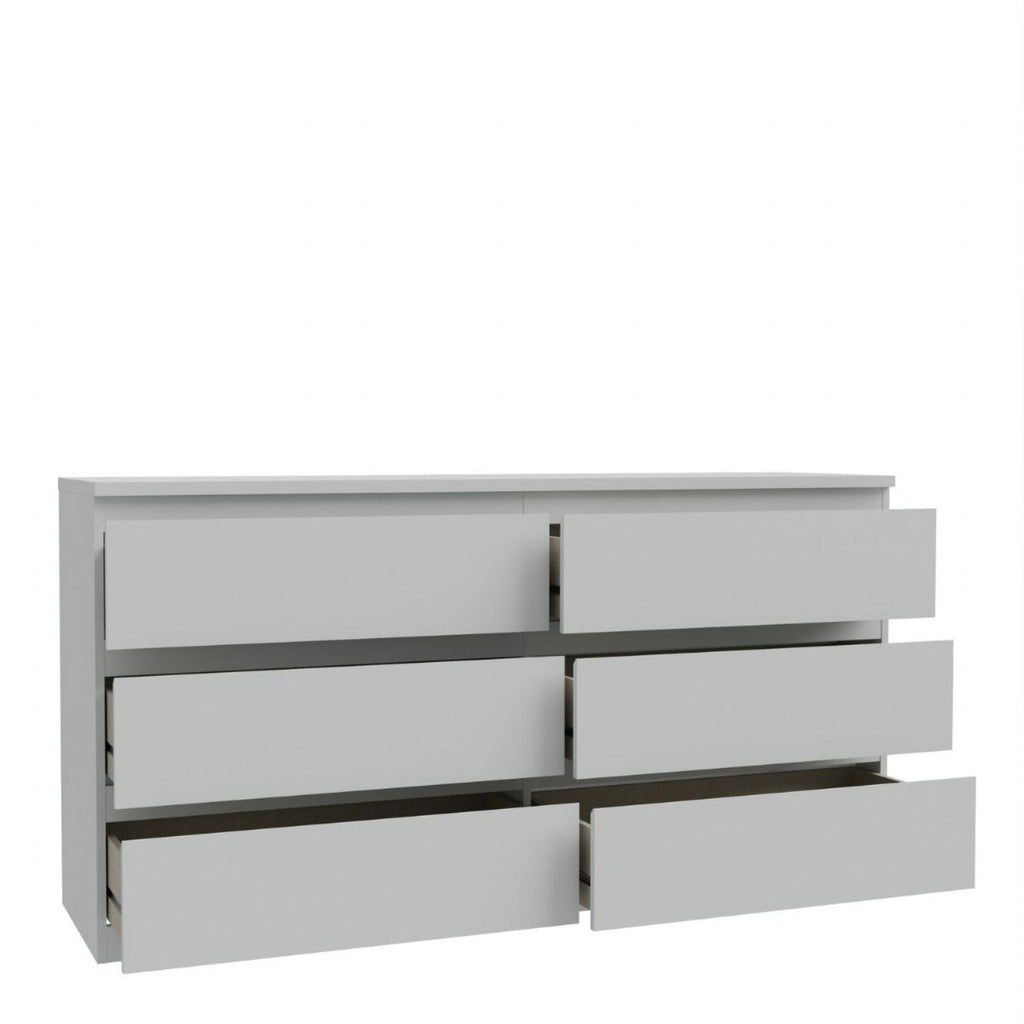Edmore 6 Drawer Wide Chest in Light Grey