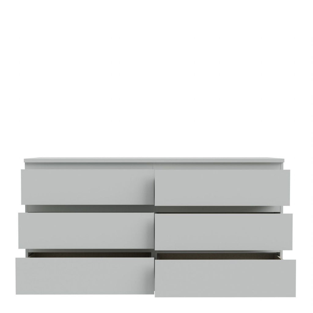 Edmore 6 Drawer Wide Chest in Light Grey