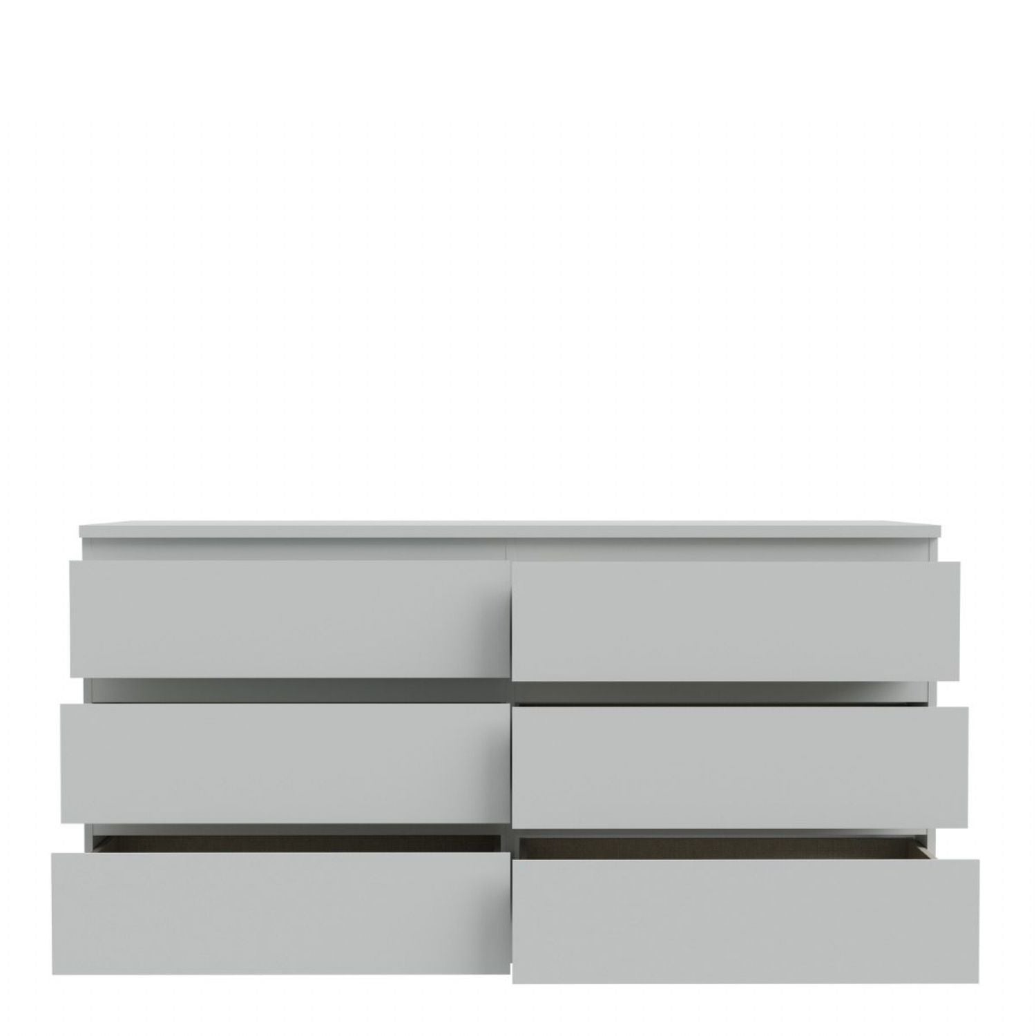 Edmore 6 Drawer Wide Chest in Light Grey