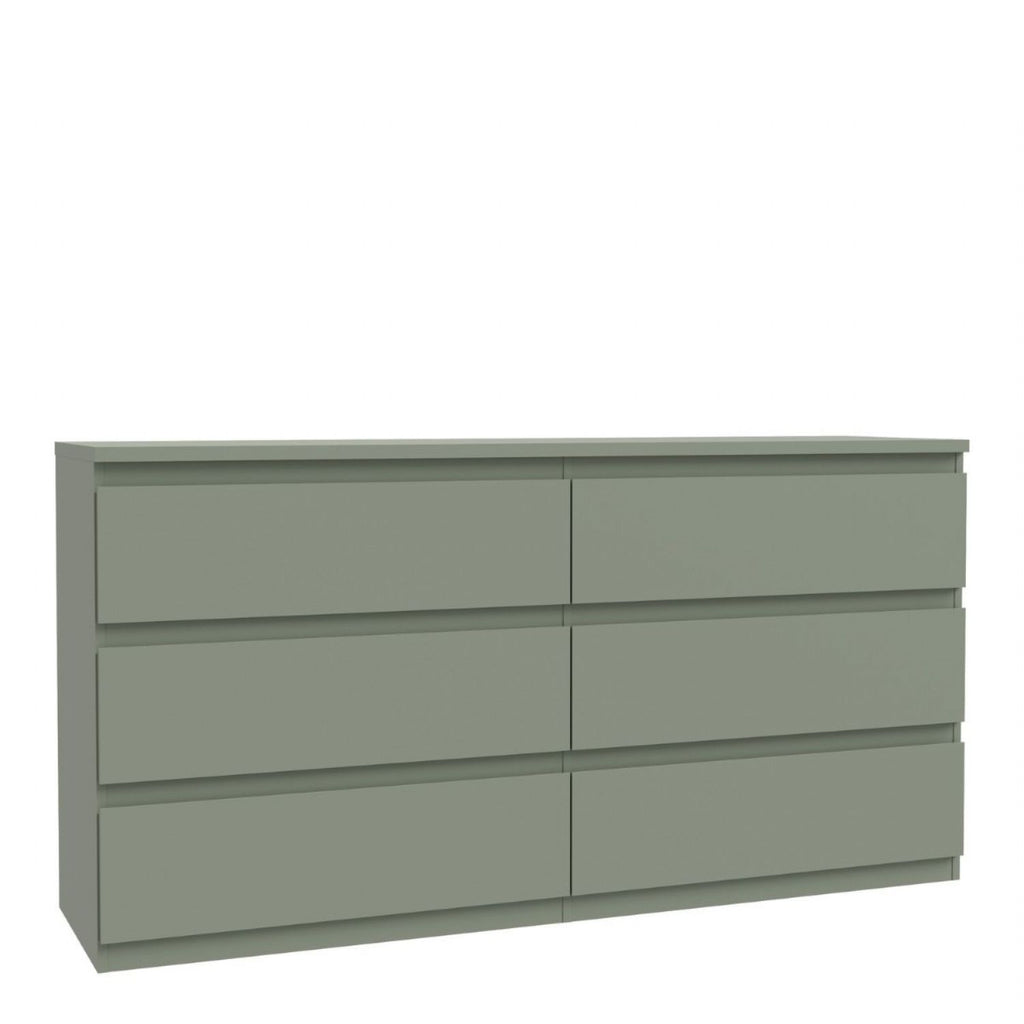 Edmore 6 Drawer Wide Chest in Sage Green