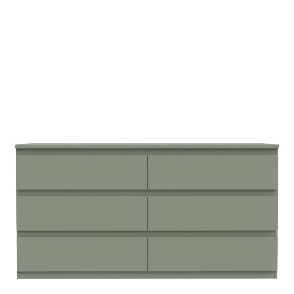 Edmore 6 Drawer Wide Chest in Sage Green