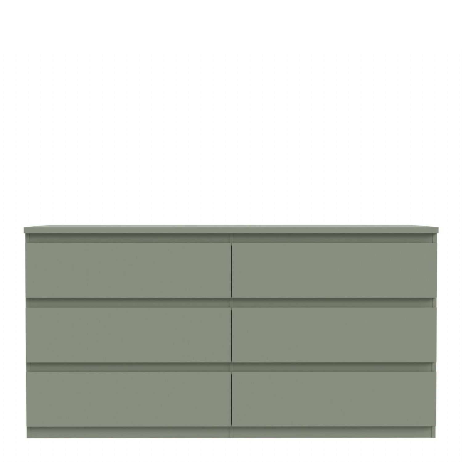 Edmore 6 Drawer Wide Chest in Sage Green