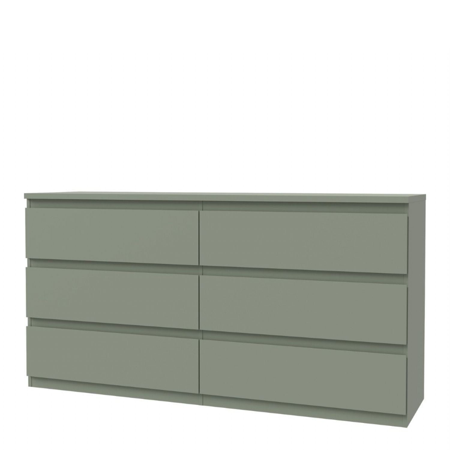 Edmore 6 Drawer Wide Chest in Sage Green