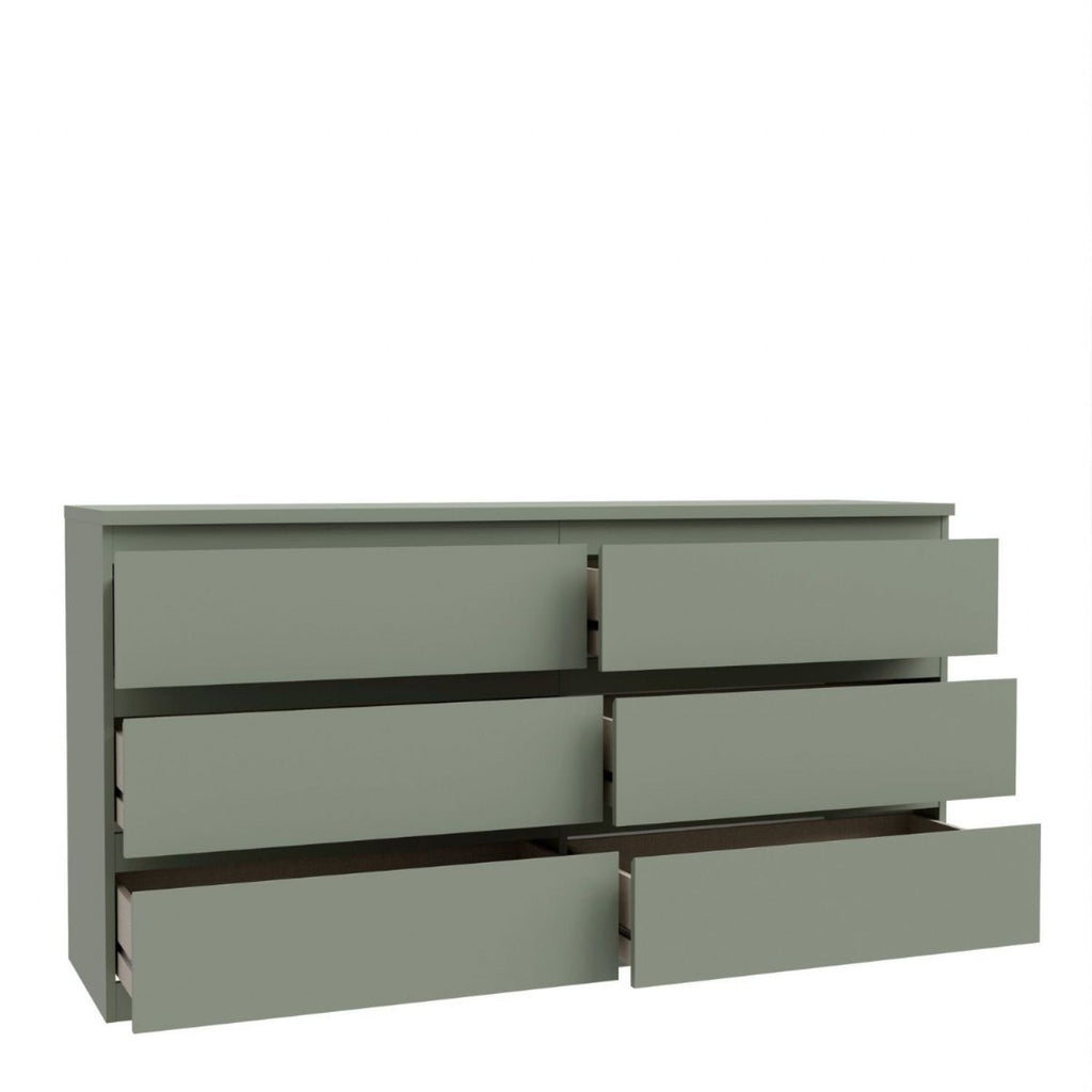 Edmore 6 Drawer Wide Chest in Sage Green