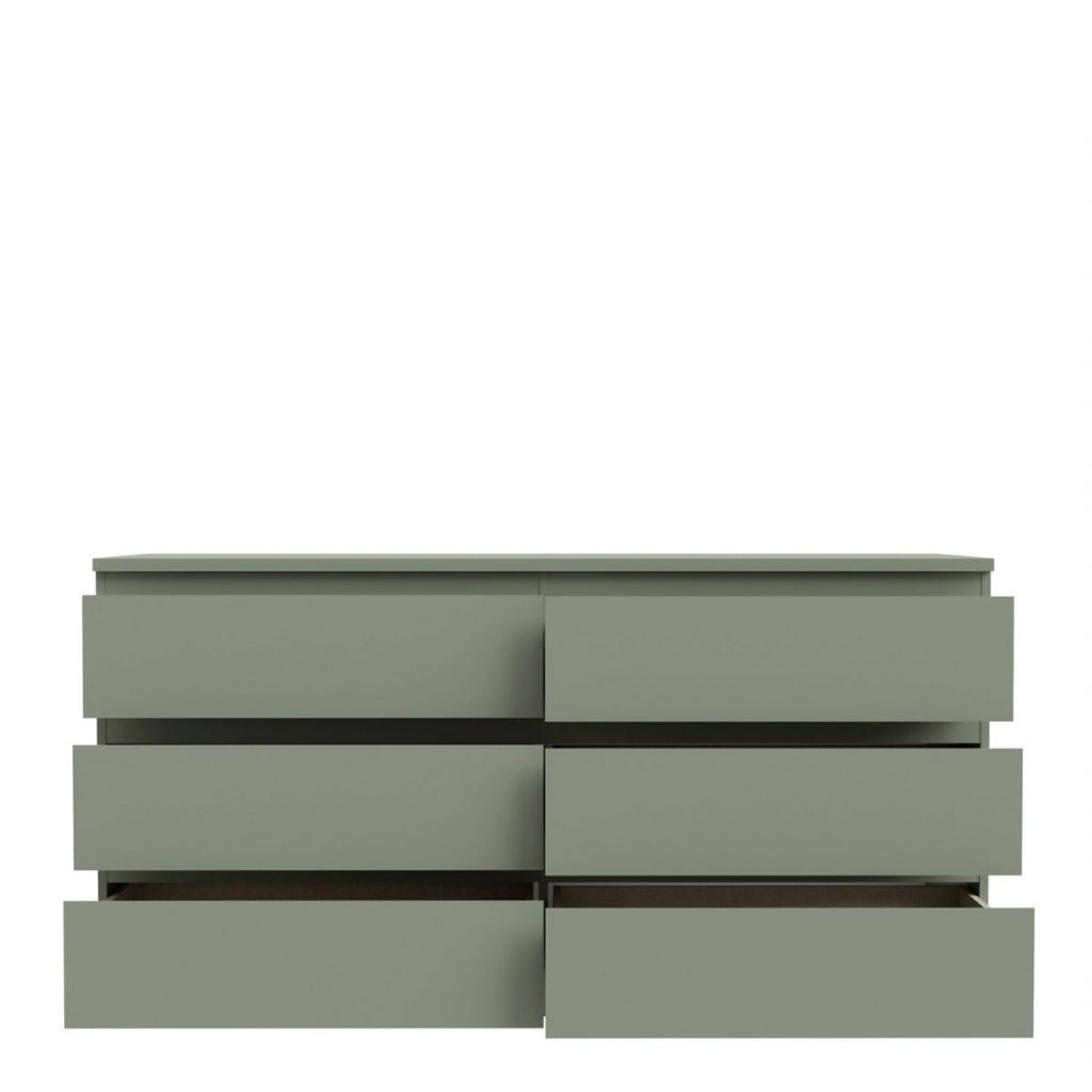 Edmore 6 Drawer Wide Chest in Sage Green