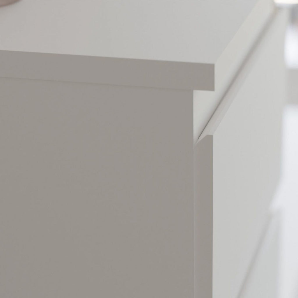Edmore 5 Drawer Tall Narrow Chest in White