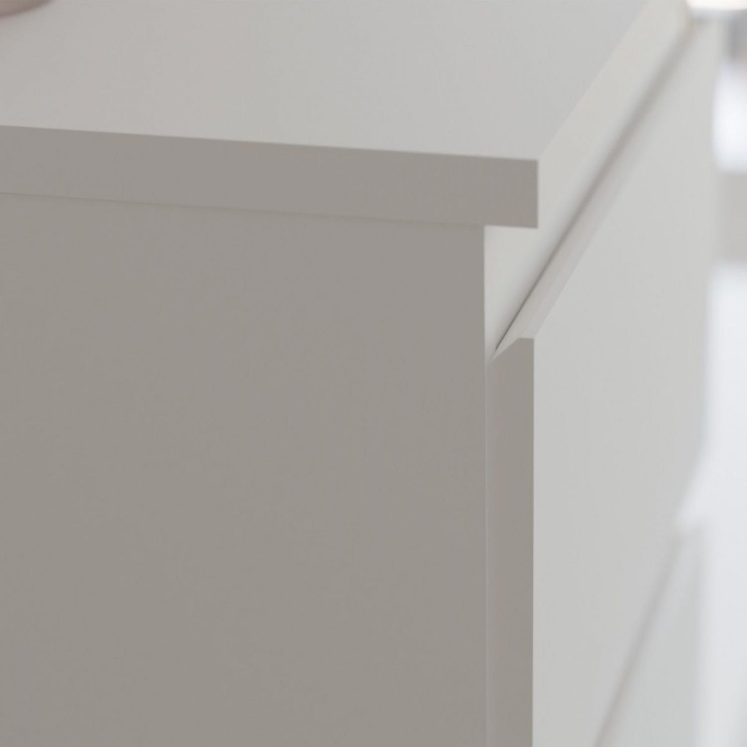 Edmore 5 Drawer Tall Narrow Chest in White