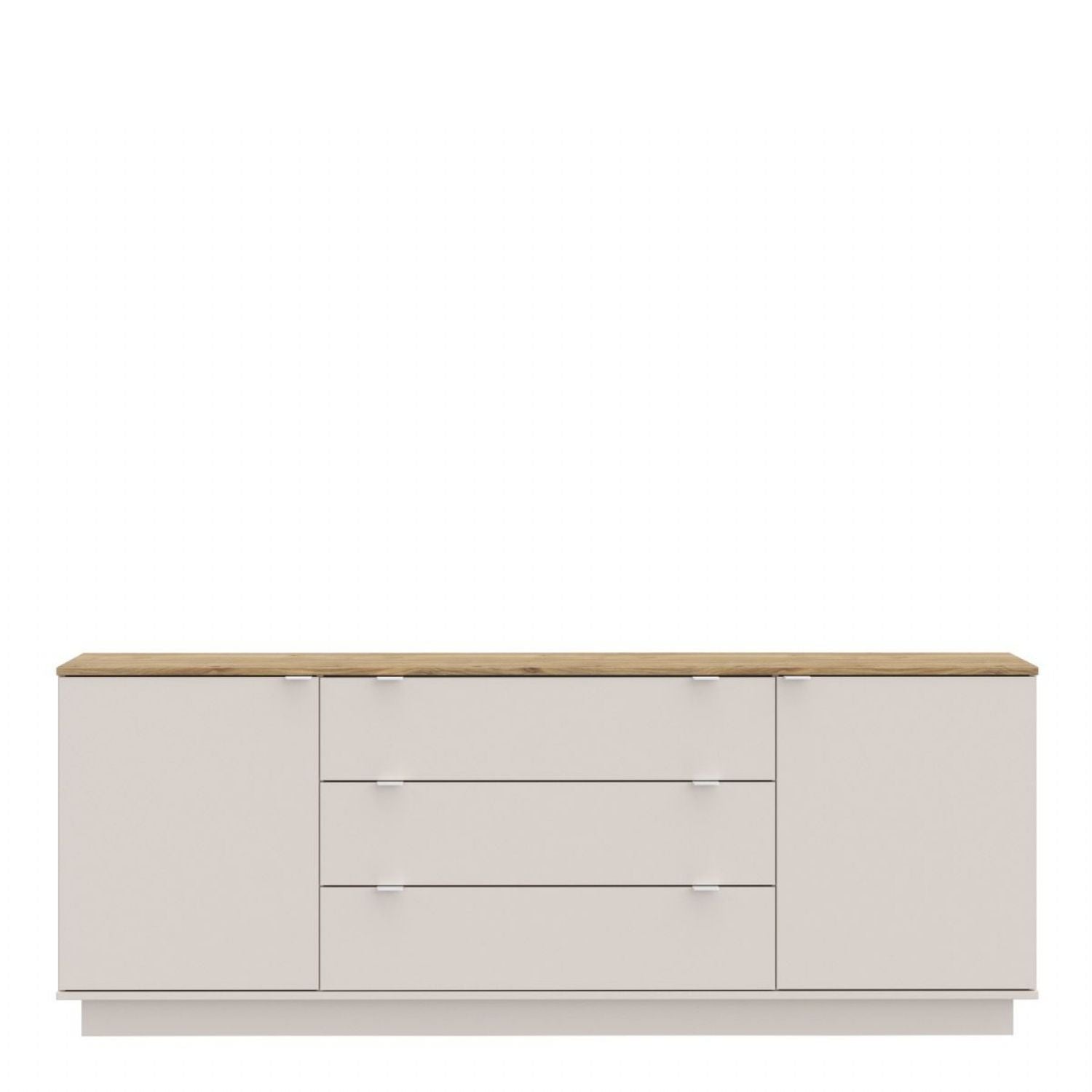 Ganymede Large Sideboard with 3 Drawers & 2 Doors in Mauvella Oak and Sand