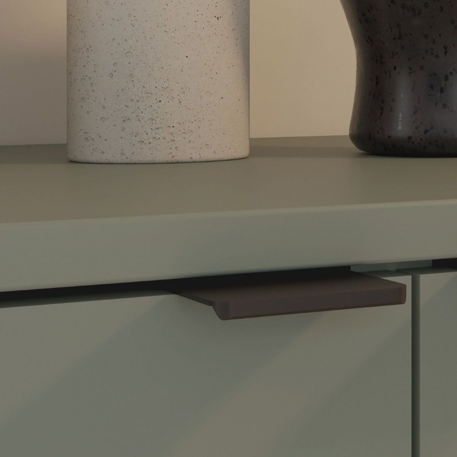 Ganymede Wide TV Unit with Open Shelf & 2 Doors in Sage Green