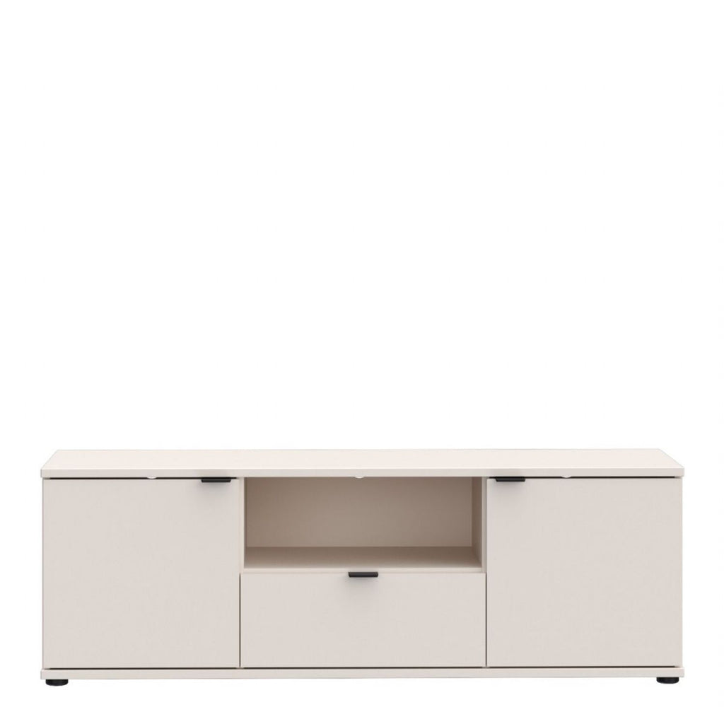 Ganymede TV Unit with Open Shelf, Drawer & 2 Doors in Sand