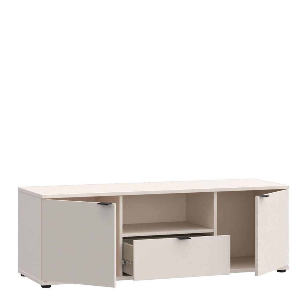 Ganymede TV Unit with Open Shelf, Drawer & 2 Doors in Sand