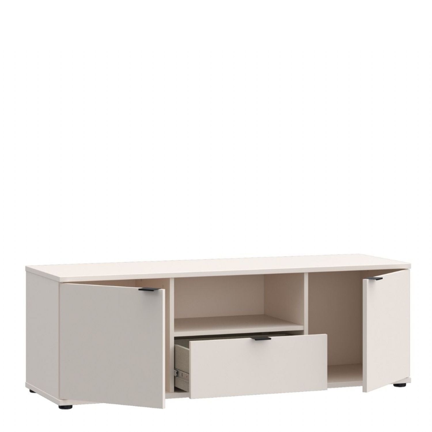 Ganymede TV Unit with Open Shelf, Drawer & 2 Doors in Sand