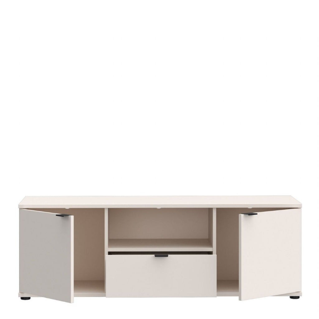 Ganymede TV Unit with Open Shelf, Drawer & 2 Doors in Sand
