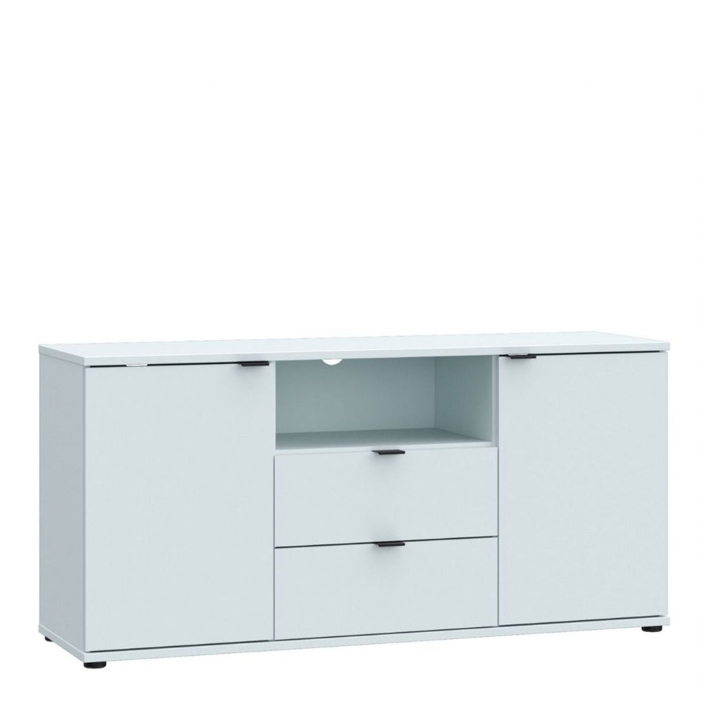 Ganymede TV Unit with Open Shelf, Drawer &amp; 2 Doors in Light Grey
