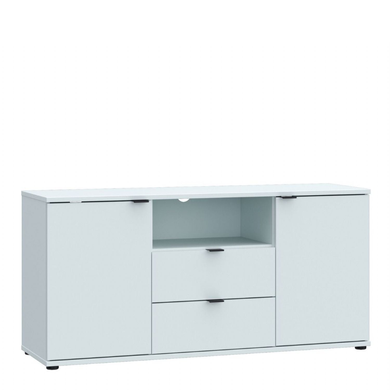 Ganymede TV Unit with Open Shelf, Drawer &amp; 2 Doors in Light Grey