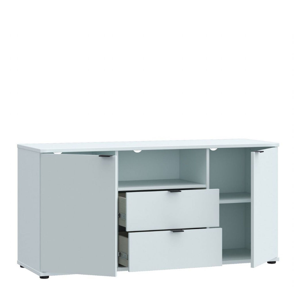 Ganymede TV Unit with Open Shelf, Drawer & 2 Doors in Light Grey