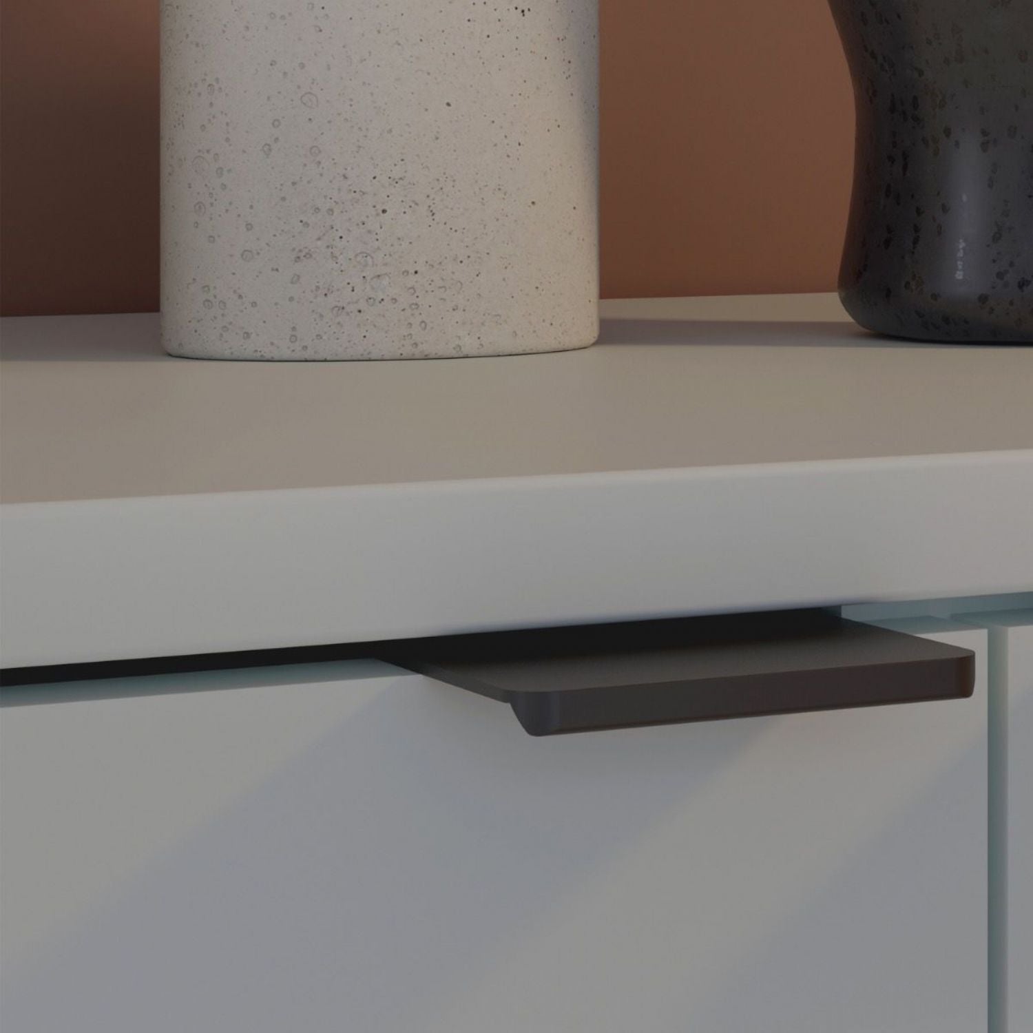 Ganymede TV Unit with Open Shelf, Drawer & 2 Doors in Light Grey
