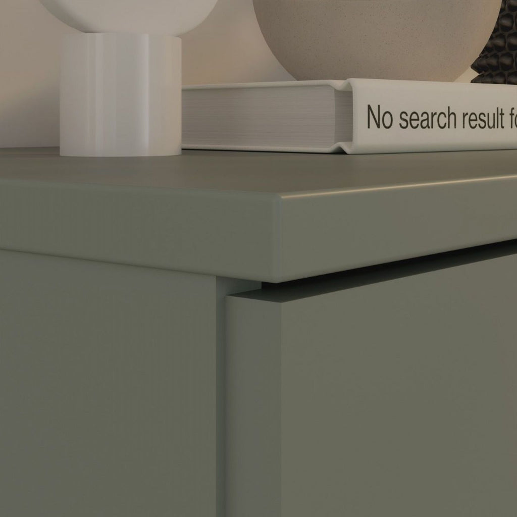 Ganymede TV Unit with Open Shelf, Drawer & 2 Doors in Sage Green