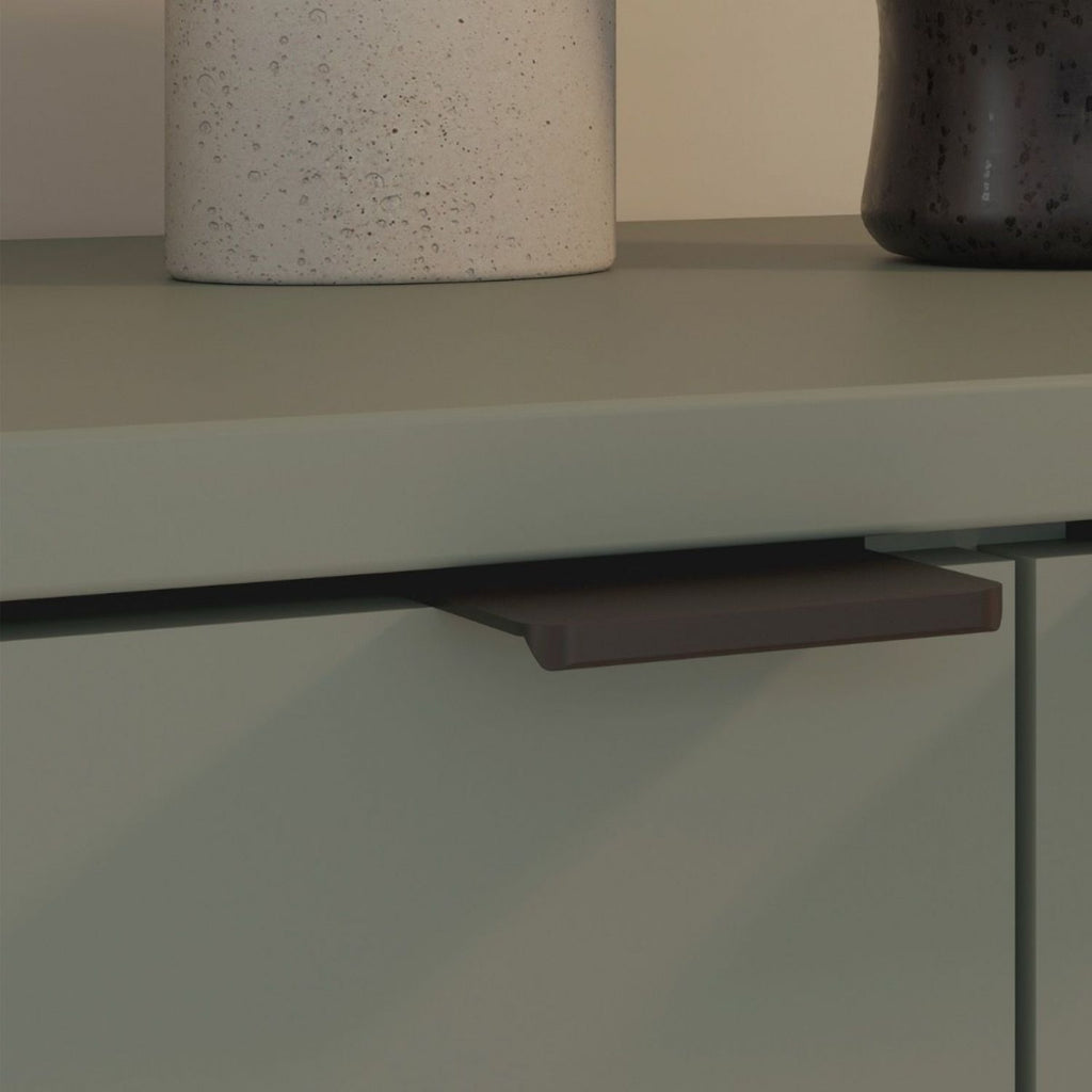 Ganymede TV Unit with Open Shelf, Drawer & 2 Doors in Sage Green